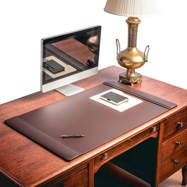 Dacasso Chocolate Brown Leather 38" X 24" Desk Pad