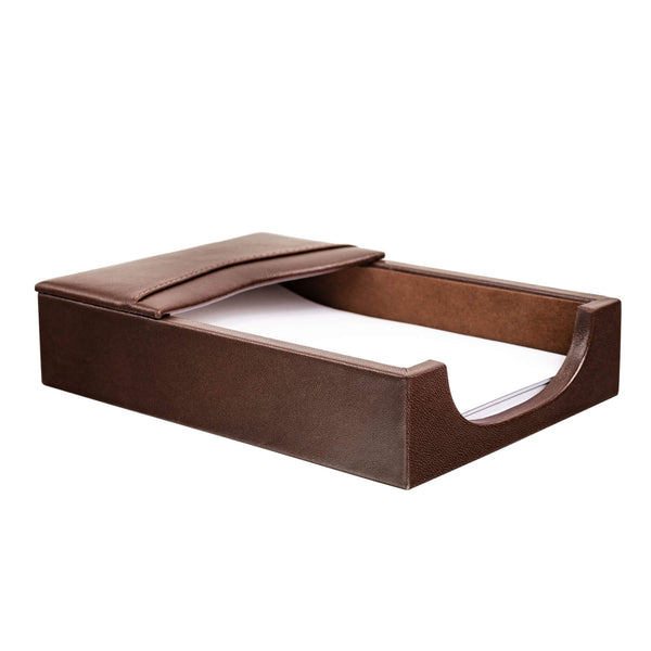 Dacasso Chocolate Brown Leather 4 X 6 Memo Holder