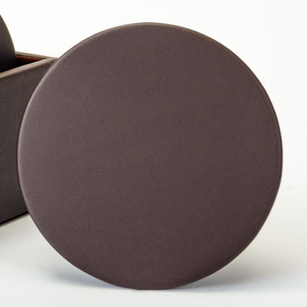 Dacasso Chocolate Brown Leather Coaster
