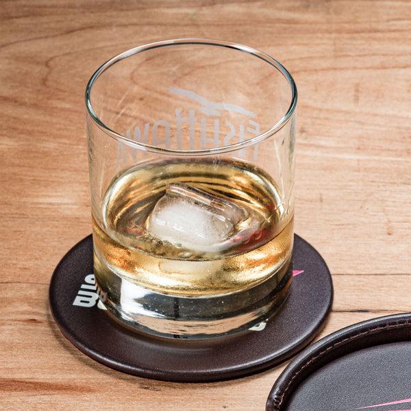 Dacasso Chocolate Brown Leather Coaster