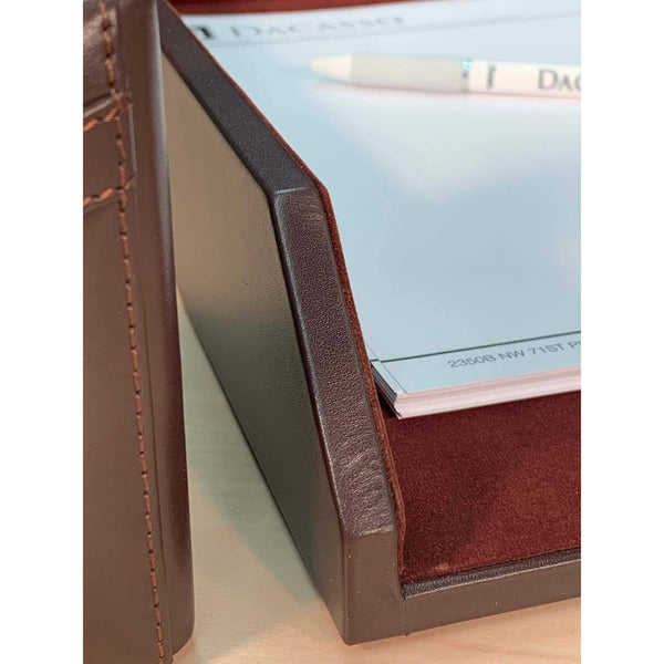 Dacasso Chocolate Brown Leather Legal-Size Tray