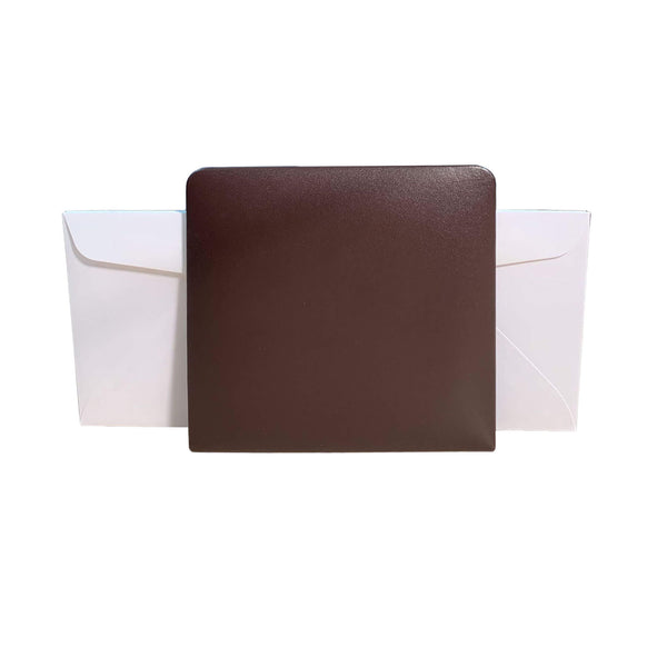 Dacasso Chocolate Brown Leather Letter Holder