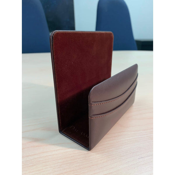 Dacasso Chocolate Brown Leather Letter Holder