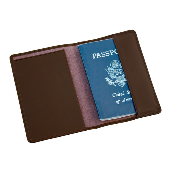 dacasso Chocolate Brown Leather Passport Holder