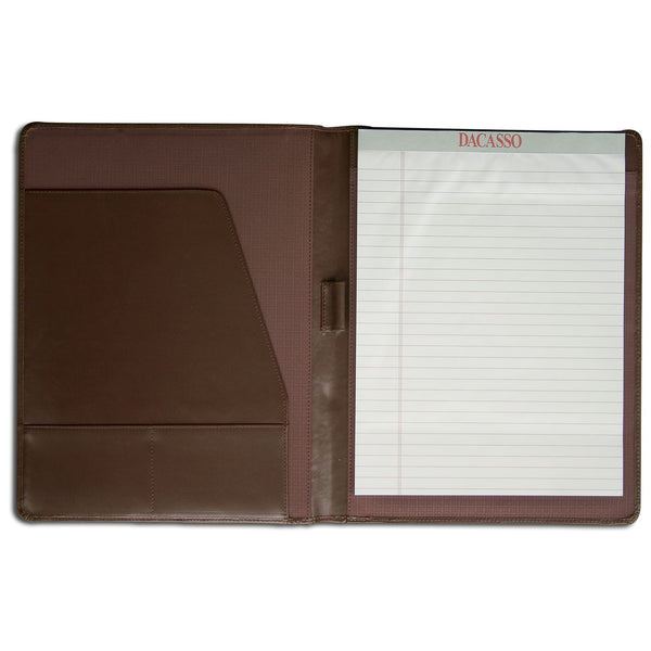 Dacasso Chocolate Brown Leather Standard Padfolio