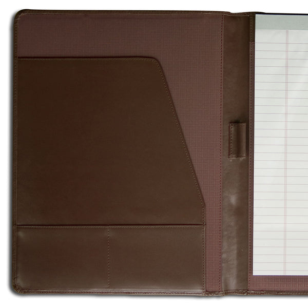 Dacasso Chocolate Brown Leather Standard Padfolio