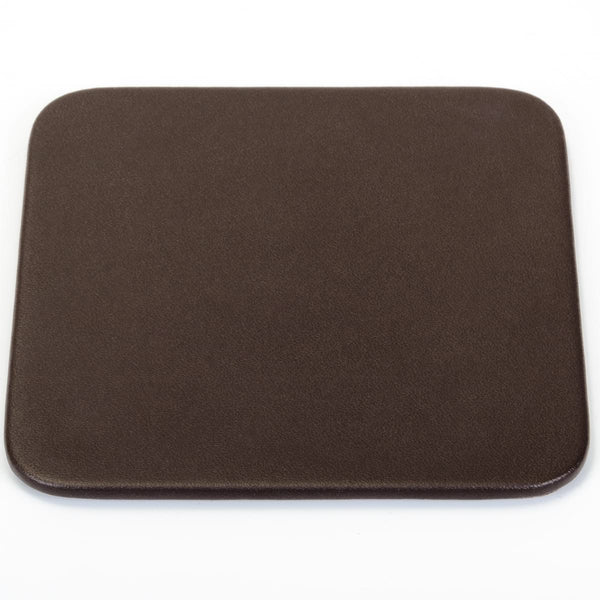dacasso Chocolate Brown Leatherette Square Coaster