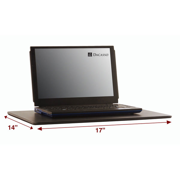 Dacasso Classic Black Leather 17" X 14" Lap Desk