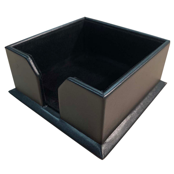 Dacasso Classic Black Leather 3" X 3" Note Holder