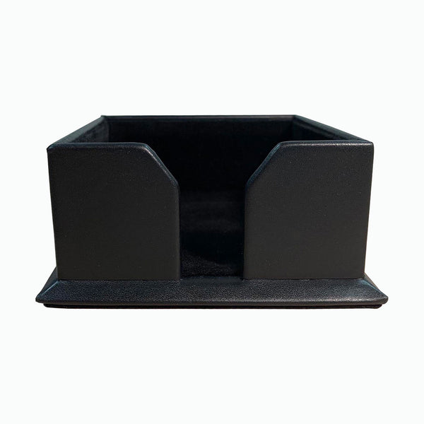 Dacasso Classic Black Leather 3" X 3" Note Holder