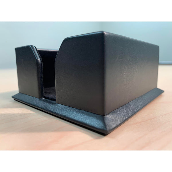 Dacasso Classic Black Leather 3" X 3" Note Holder