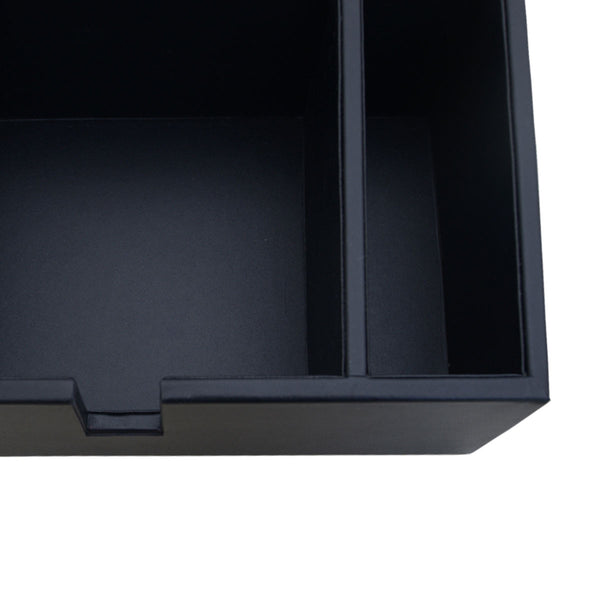 Dacasso Classic Black Leather Condiment Tray