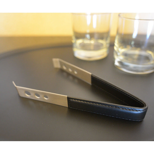 Dacasso Classic Black Leather Ice Tongs