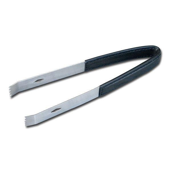 dacasso Classic Black Leather Ice Tongs