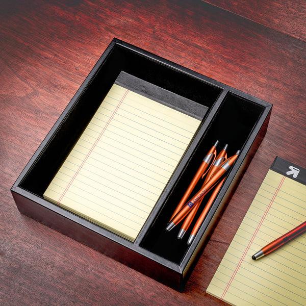 Dacasso Classic Black Leather Junior Pad Organizer