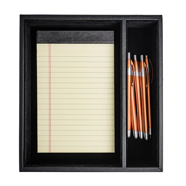 Dacasso Classic Black Leather Junior Pad Organizer