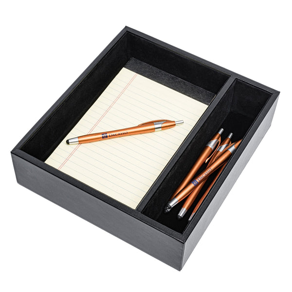 Dacasso Classic Black Leather Junior Pad Organizer