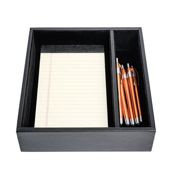 dacasso Classic Black Leather Junior Pad Organizer