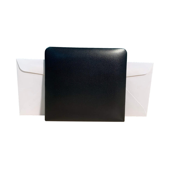 Dacasso Classic Black Leather Letter Holder