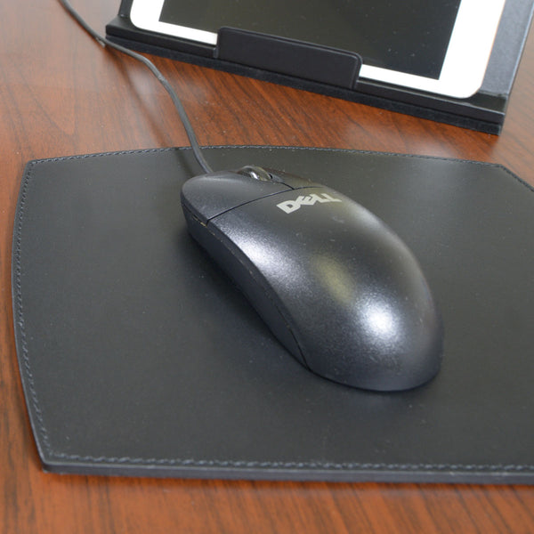 Dacasso Classic Black Leather Mouse Pad