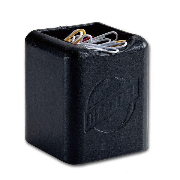 Dacasso Classic Black Leather Paper Clip Holder