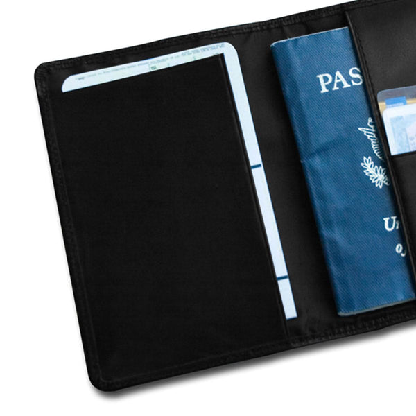 Dacasso Classic Black Leather Passport Holder