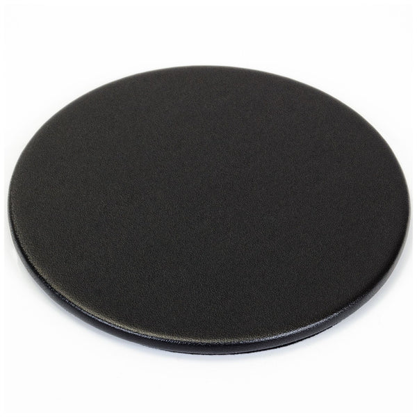 dacasso Classic Black Leather Round Coaster