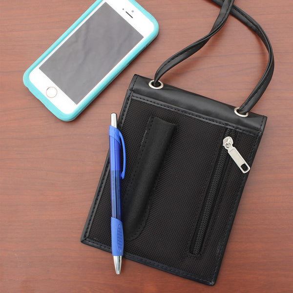 Dacasso Dark Brown Bonded Leather Badge Holder