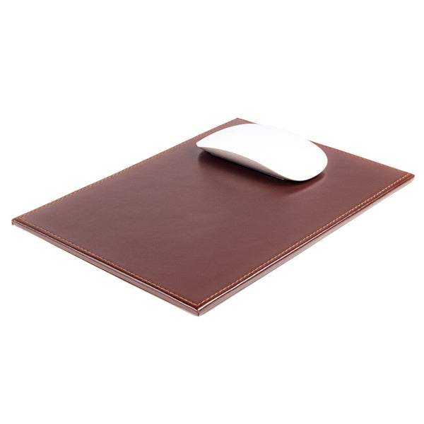 Dacasso Dark Brown Bonded Leather Mouse Pad