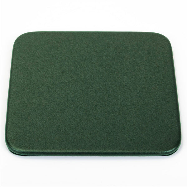Dacasso Dark Green Leather Coaster Square