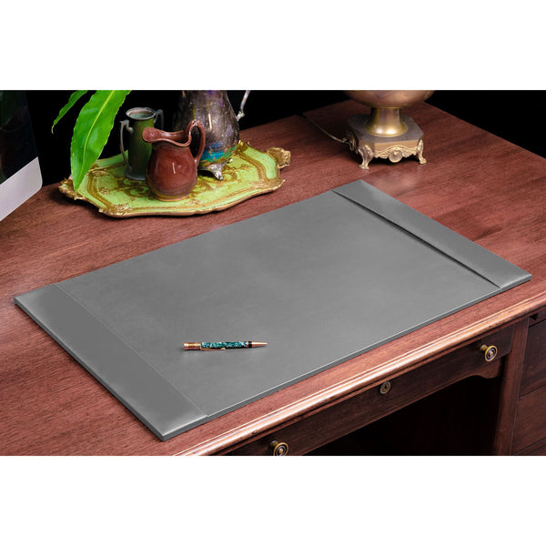 Dacasso Gray Bonded Leather Desk Pad 30 X 18