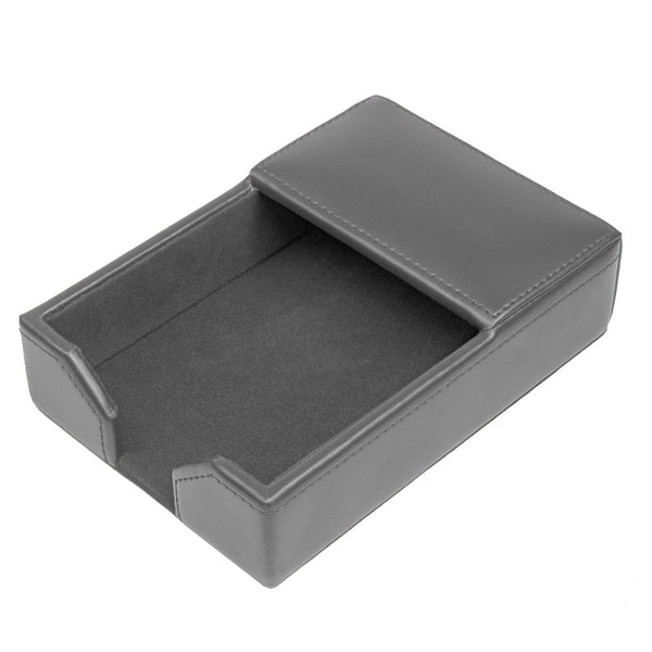 Dacasso Gray Bonded Leather Memo Holder