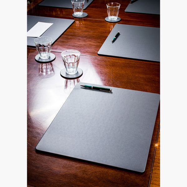 Dacasso Gray Leather 17 X 14 Conference Table Pad