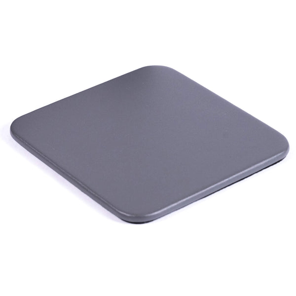 dacasso Gray Leather Single Coaster Square