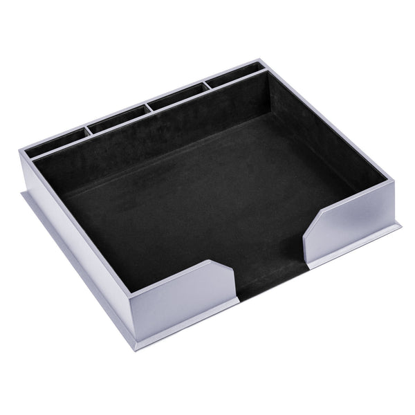 Dacasso Gray Leatherette Conference Pad Holder