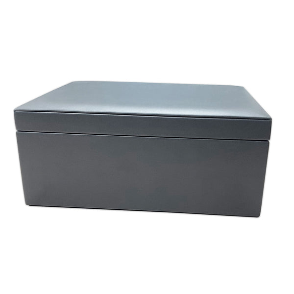 dacasso Gray Leatherette Lidded Box