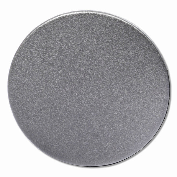dacasso Gray Leatherette Round Coaster