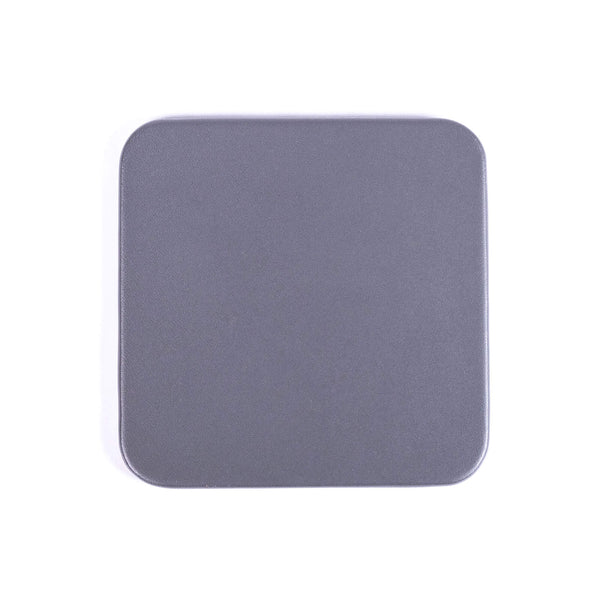 dacasso Gray Leatherette Square Coaster