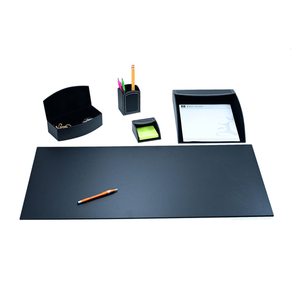 Dacasso Home/Office 5pc Desk Accessory Set - Black