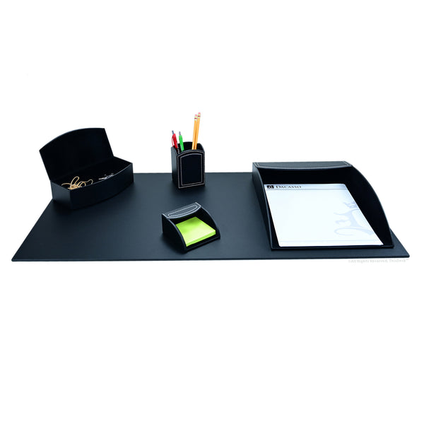 dacasso Home/Office 5pc Desk Accessory Set - Black