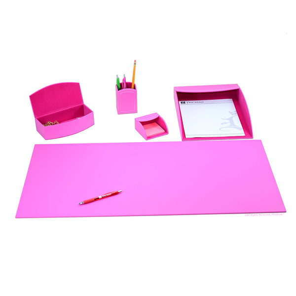Dacasso Home/Office 5pc Desk Accessory Set - Pink