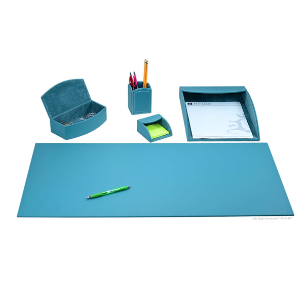 Dacasso Home/Office 5pc Desk Accessory Set - Teal