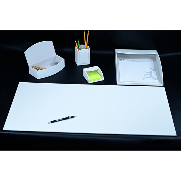 Dacasso Home/Office 5pc Desk Accessory Set - White