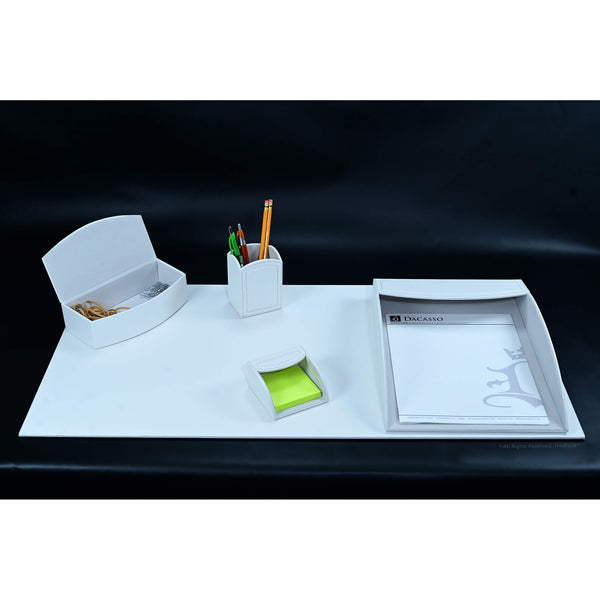 dacasso Home/Office 5pc Desk Accessory Set - White