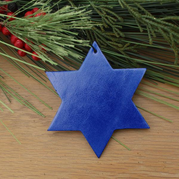dacasso Metallic Blue Star Ornament