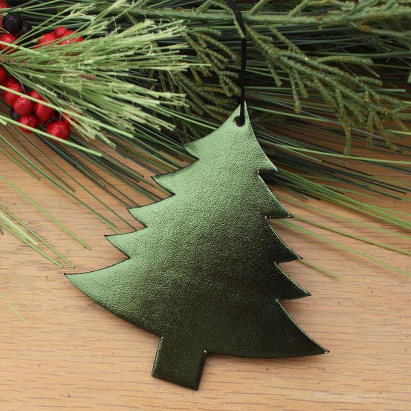 dacasso Metallic Green Xmas Tree Ornament