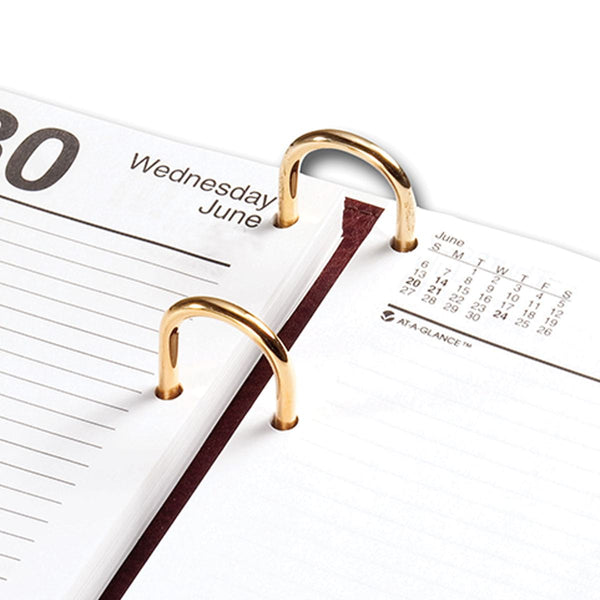 Dacasso Mocha Leather 3.5" X 6" Calendar Holder