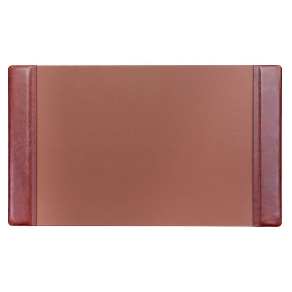 dacasso Mocha Leather 34" x 20" Side-Rail Desk Pad