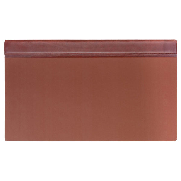 dacasso Mocha Leather 34" X 20" Top-Rail Desk Pad