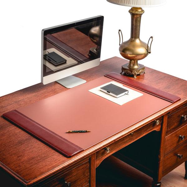 Dacasso Mocha Leather 38" X 24" Side-Rail Desk Pad